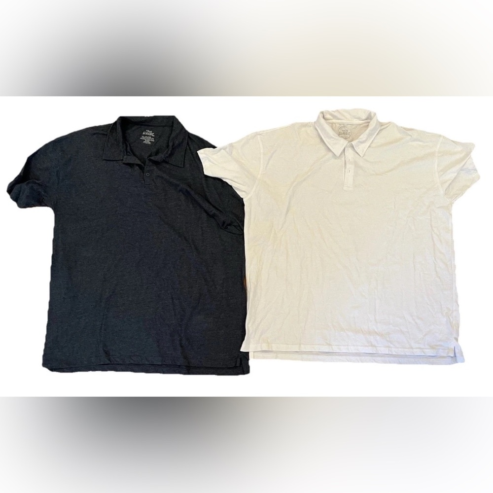 True Classic Polo Shirt Short Sleeve‎ Lot Bundle White Navy Blue Men XXL 2XL
